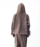 (Unisex) Diction Embroidered Brushed Over Hood