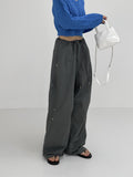 [premium] Stopper Rivet Nylon Wide Pants