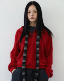 High neck fleece sweatshirt