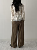 Drape Color Matching Loose Fit Blouse