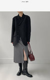 [unisex] Curved 3Button Over Fit Blazer Jacket