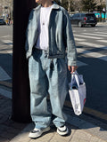 Two-Tuck Medium Washed Denim