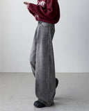 Beryl Gray Wide Denim
