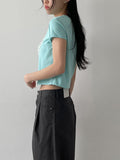 Love Lace Crop Short Sleeve T-shirt