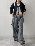 Dyed Floral Stopper Wide Pants
