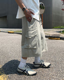 Vintage Washed Cargo Bermuda Pants