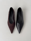 Leaf stiletto flat shoes