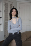 Poplar lace knit top