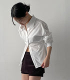 Big Collar Snap Loose Fit Shirt