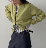 Viscose Raglan Round Neck Cardigan