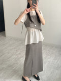 Sienna Banding Flare Short Sleeve Blouse