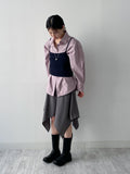 Creme Two-Pocket Cotton Over Fit Shirt