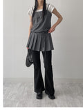 Striped Pleated Bustier One-Piece