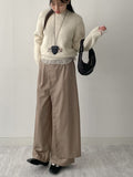 Frilled See-Through Layered Knit
