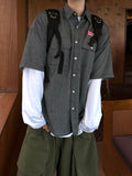 Badge Stone Half Shirt
