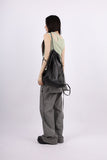 Hills leather string backpack