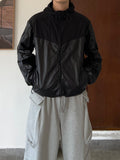 Glossy Color Matching Windbreaker