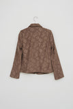 (W) Flower Jacquard Soft Jacket