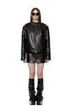 LEATHER BIKER SKIRT