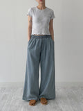 [SET] Stitch Denim Vest Pants Set