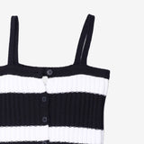 Moire Stripe Punching Sleeveless