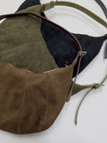 Croissant Suede Shoulder Bag