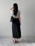 Ribbed Cap Sleeve Knit T-Shirt