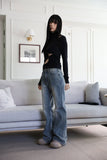 String hole turtleneck top
