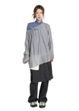 RIBBON SHIRRING BLOUSE