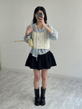 Garlic Punched Knit Bustier