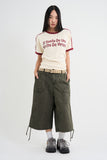 Single eyelet belt