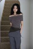 ST Rib Off Shoulder Tee