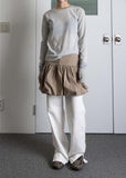 WHITE STITCH SLIT PT