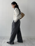 Tweed Zip-Up Blouson Jacket