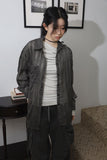 See-through wrinkle check shirt