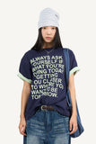 Graphic color matching roll-up T-shirt