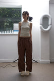 buttons split pants