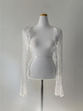 Garnia flower lace cardigan
