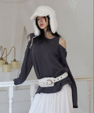 Halter Study Unbalanced Sweatshirt