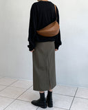 Twist Wrap Long Skirt