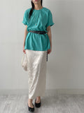 Eyelet Over Fit Short Sleeve T-shirt