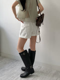 Merry Two-Buckle Long Rain Boots
