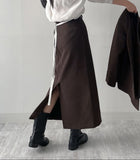 [Setup Available] Monet Tweed H-Line Long Skirt