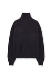 BUTTON HALF PULL-OVER SWEATER