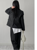 Back-button Single Loose-fit Short Jacket