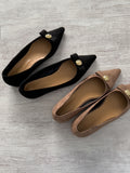 Bold Ribbon Stiletto Flat Shoes