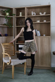 Leopard wrap shorts