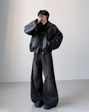 Mace Crop Leather Jumper