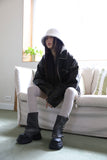 Vegan Leather Over Fit Jacket