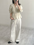 Cello V-Neck Shirred Blouse
